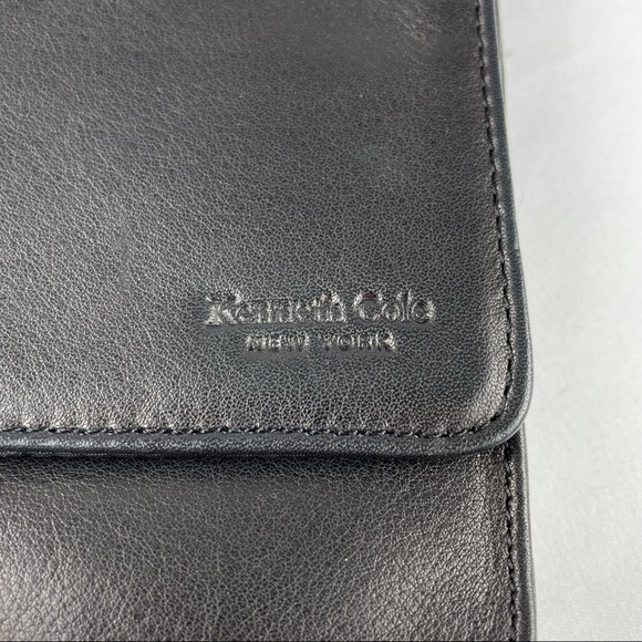 Kenneth Cole cowhide leather bag black chain strap - Picture 3 of 5